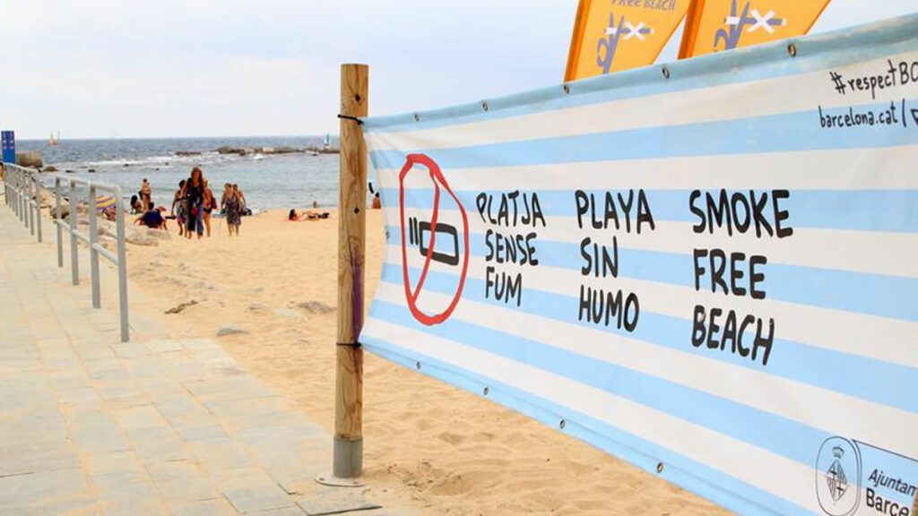 Barcelona Vape Ban Beach